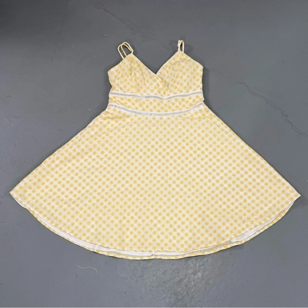 Girls Embroidered Yellow Flower Dress